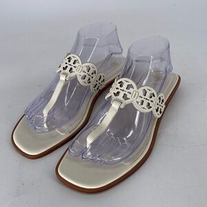 Tory Burch Tiny Miller Thong‎ Sandal Leather Ivory Size 9
